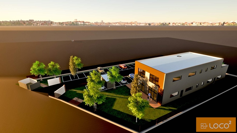 Plateau de bureaux en cours de construction