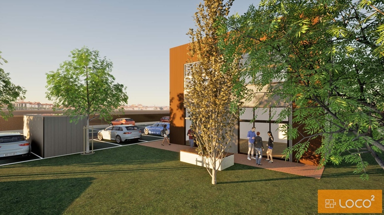 Plateau de bureaux en cours de construction