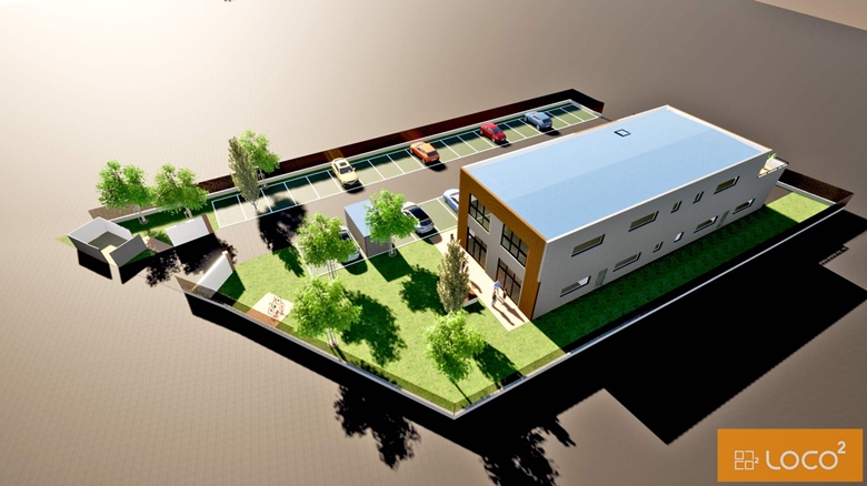 Bureaux en cours de construction