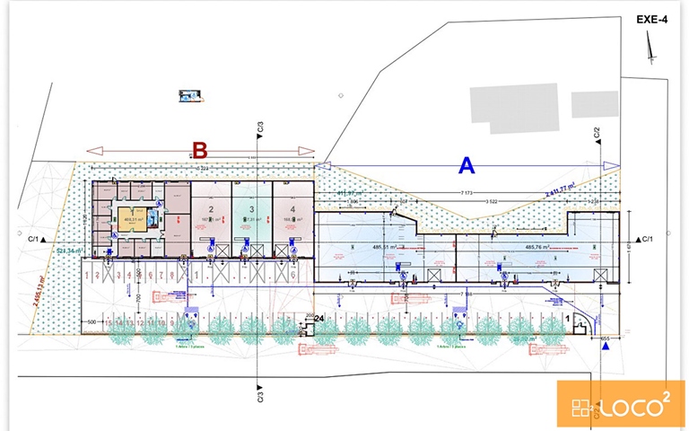 Local commercial 971 m² divisible - ONET LE CHATEAU