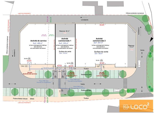 Local commercial Fronton 496 m2